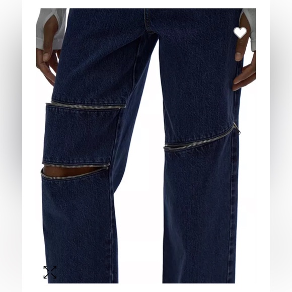 NWT Helmut Lang Zip High Rise Straight Jeans in Indigo in size 28 - Picture 4 of 5